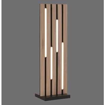 Q-Akustik Lampe à poser Paul Neuhaus Q-Serie LED Brun, Noir, 1 lumière, Télécommandes