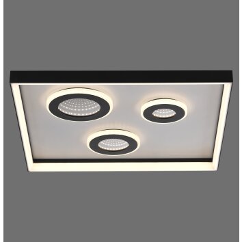 Dune Plafonnier Luminaires Paul Neuhaus LED Noir, 1 lumière, Télécommandes