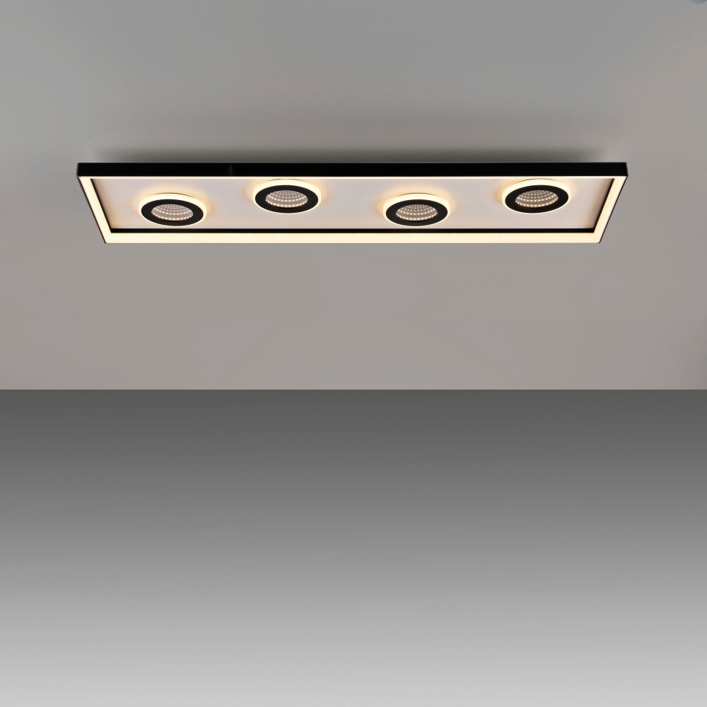 Dune Plafonnier Luminaires Paul Neuhaus LED Noir, 1 lumière, Télécommandes