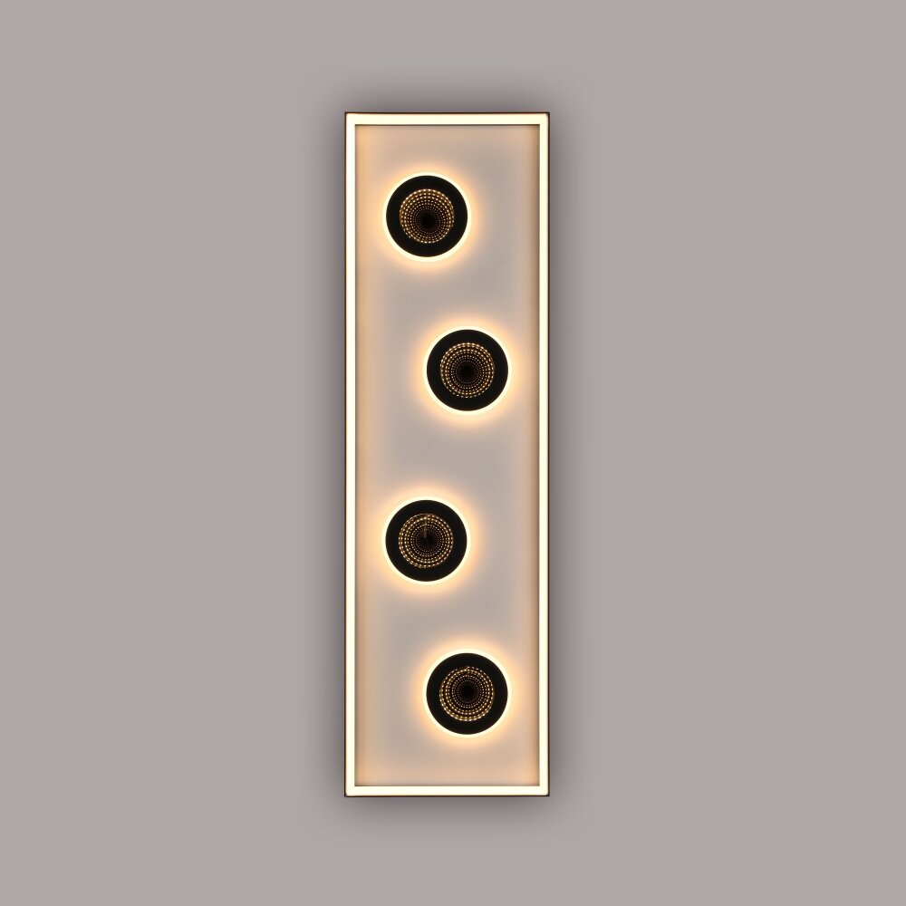 Dune Plafonnier Luminaires Paul Neuhaus LED Noir, 1 lumière, Télécommandes