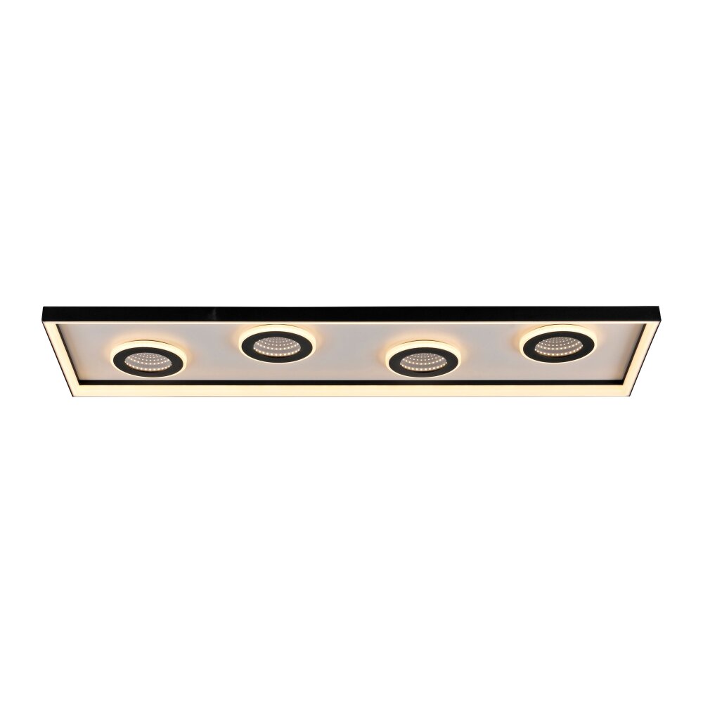 Dune Plafonnier Luminaires Paul Neuhaus LED Noir, 1 lumière, Télécommandes