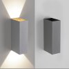 Block Applique murale Luminaires Paul Neuhaus LED Gris, 2 lumières