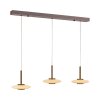 Vitrum Suspension Luminaires Paul Neuhaus LED Brun, 6 lumières