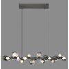 E-Popup Suspension Luminaires Paul Neuhaus LED Gris, 18 lumières, Télécommandes