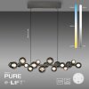 E-Popup Suspension Luminaires Paul Neuhaus LED Gris, 18 lumières, Télécommandes