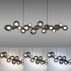 E-Popup Suspension Luminaires Paul Neuhaus LED Gris, 18 lumières, Télécommandes