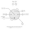 E-Clipse Suspension Luminaires Paul Neuhaus LED Argenté, 2 lumières, Télécommandes