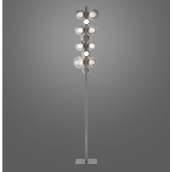 Popup Lampadaire Luminaires Paul Neuhaus LED Gris, 12 lumières