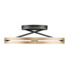 Loop Plafonnier Luminaires Paul Neuhaus LED Or, Noir, 2 lumières, Télécommandes