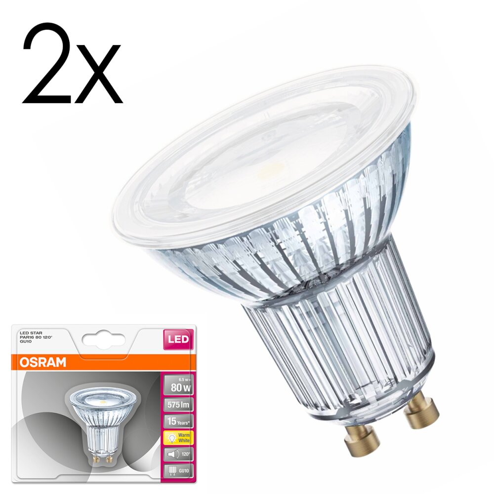 Luminaires Osram GU10 6.5 Watt blanc chaud 620 Lumen main product photo