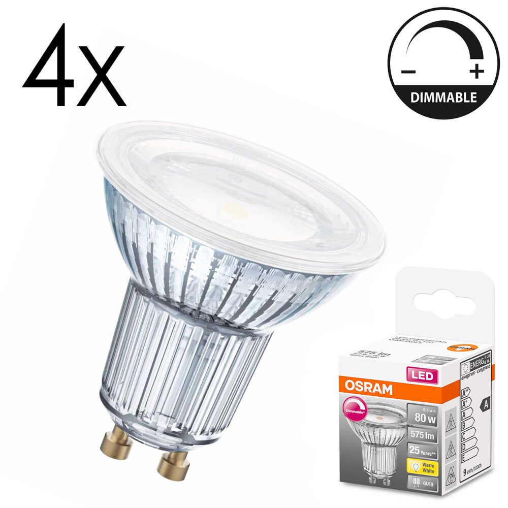 Luminaires Osram GU10 7.9 Watt blanc chaud dimmable 650 Lumen main product photo