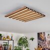 Tandragee Plafonnier, Panel LED Couleur bois, Noir, 1 lumière