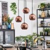 Koyoto Suspension, Boule lumineuse, Suspension grappe Cuivré, 4 lumières