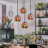 Koyoto Suspension, Boule lumineuse, Suspension grappe Cuivré, 4 lumières