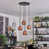 Koyoto Suspension, Boule lumineuse, Suspension grappe Cuivré, 4 lumières