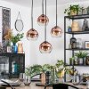 Koyoto Suspension, Boule lumineuse, Suspension grappe Clair, Cuivré, 4 lumières