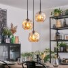 Ripoll Suspension, Boule lumineuse, Suspension grappe Ambre, 3 lumières