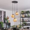 Ripoll Suspension, Boule lumineuse, Suspension grappe Ambre, 3 lumières