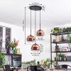 Ripoll Suspension, Boule lumineuse, Suspension grappe Clair, Cuivré, 3 lumières