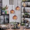 Koyoto Suspension, Boule lumineuse, Suspension grappe Clair, Cuivré, 3 lumières