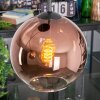 Koyoto Suspension, Boule lumineuse, Suspension grappe Clair, Cuivré, 3 lumières