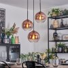Koyoto Suspension, Boule lumineuse, Suspension grappe Clair, Cuivré, 3 lumières
