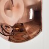 Ripoll Boule lumineuse, Applique murale Chrome, Cuivré, Fumé, 3 lumières
