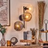 Ripoll Boule lumineuse, Applique murale Ambre, Clair, Fumé, 3 lumières