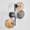Ripoll Boule lumineuse, Applique murale Ambre, Fumé, 3 lumières