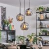 Ripoll Suspension, Boule lumineuse, Suspension grappe Fumé, 3 lumières
