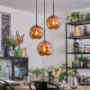 Ripoll Suspension, Boule lumineuse, Suspension grappe Cuivré, 3 lumières