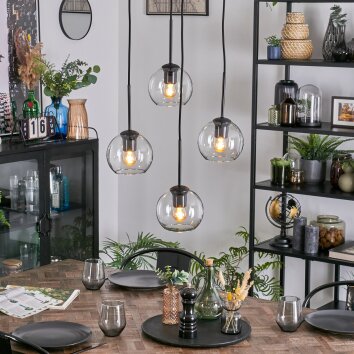 Koyoto Suspension, Boule lumineuse, Suspension grappe Clair, 4 lumières
