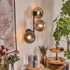 Gastor Boule lumineuse, Applique murale Clair, Fumé, 3 lumières
