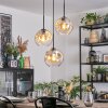 Ripoll Suspension, Boule lumineuse, Suspension grappe Ambre, Clair, 3 lumières