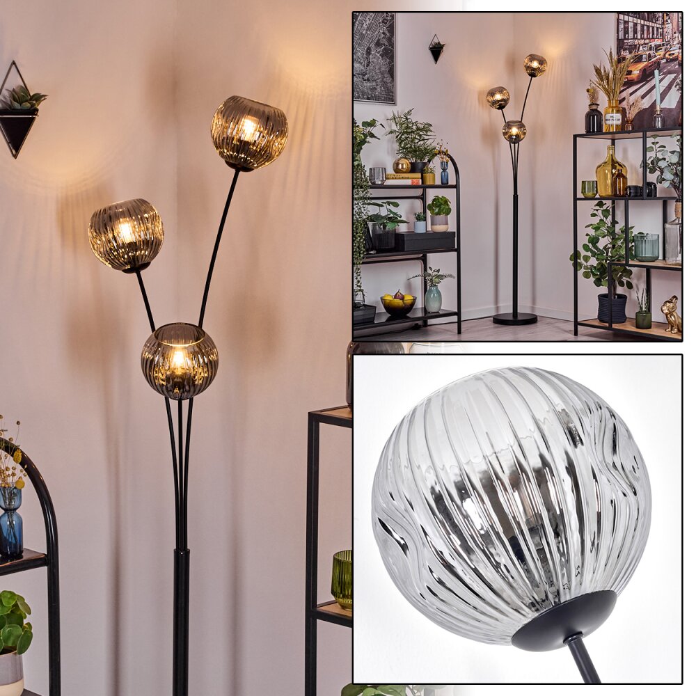 Ripoll Boule lumineuse, Lampadaire Fumé, 3 lumières main product photo