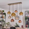 Ripoll Suspension, Boule lumineuse, Suspension Écru, Noir, 8 lumières