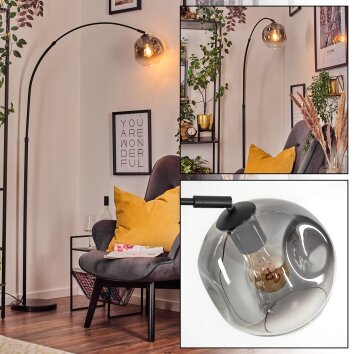 Ripoll Lampadaire, Lampadaires arc Noir, 1 lumière