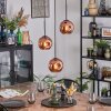 Ripoll Suspension, Boule lumineuse, Suspension grappe Cuivré, 3 lumières