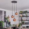 Ripoll Suspension, Boule lumineuse, Suspension grappe Cuivré, 3 lumières