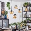 Ripoll Suspension, Boule lumineuse, Suspension grappe Ambre, 4 lumières