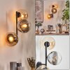 Gastor Boule lumineuse, Applique murale Ambre, Clair, Fumé, 3 lumières