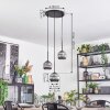 Ripoll Suspension, Boule lumineuse, Suspension grappe Fumé, 3 lumières