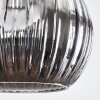 Ripoll Suspension, Boule lumineuse, Suspension grappe Chrome, Fumé, 3 lumières