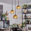 Ripoll Suspension, Boule lumineuse, Suspension grappe Or, Clair, 3 lumières