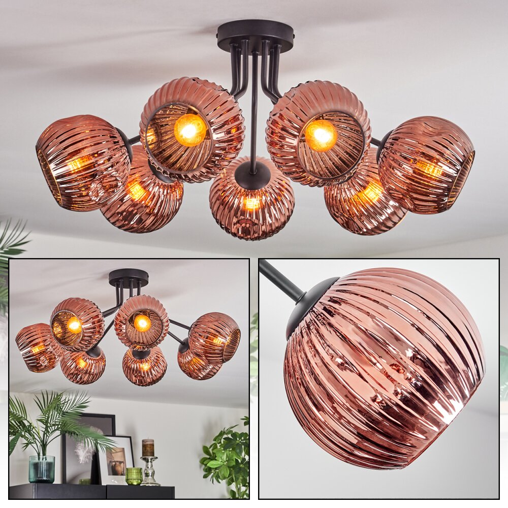 Ripoll Plafonnier, Boule lumineuse Cuivré, 7 lumières main product photo