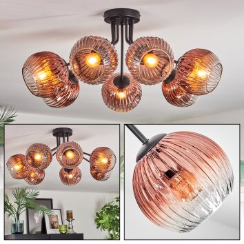 Ripoll Plafonnier, Boule lumineuse Clair, Cuivré, 7 lumières