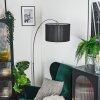 Soungou Lampadaire, Lampadaires arc Nickel mat, Noir, 1 lumière