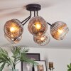 Ripoll Plafonnier, Boule lumineuse Chrome, Clair, Fumé, 5 lumières