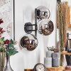 Koyoto Boule lumineuse, Applique murale Chrome, Fumé, 3 lumières