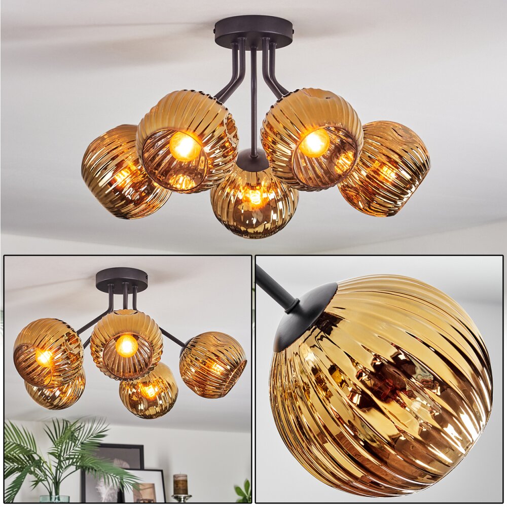 Ripoll Plafonnier, Boule lumineuse Or, 5 lumières main product photo